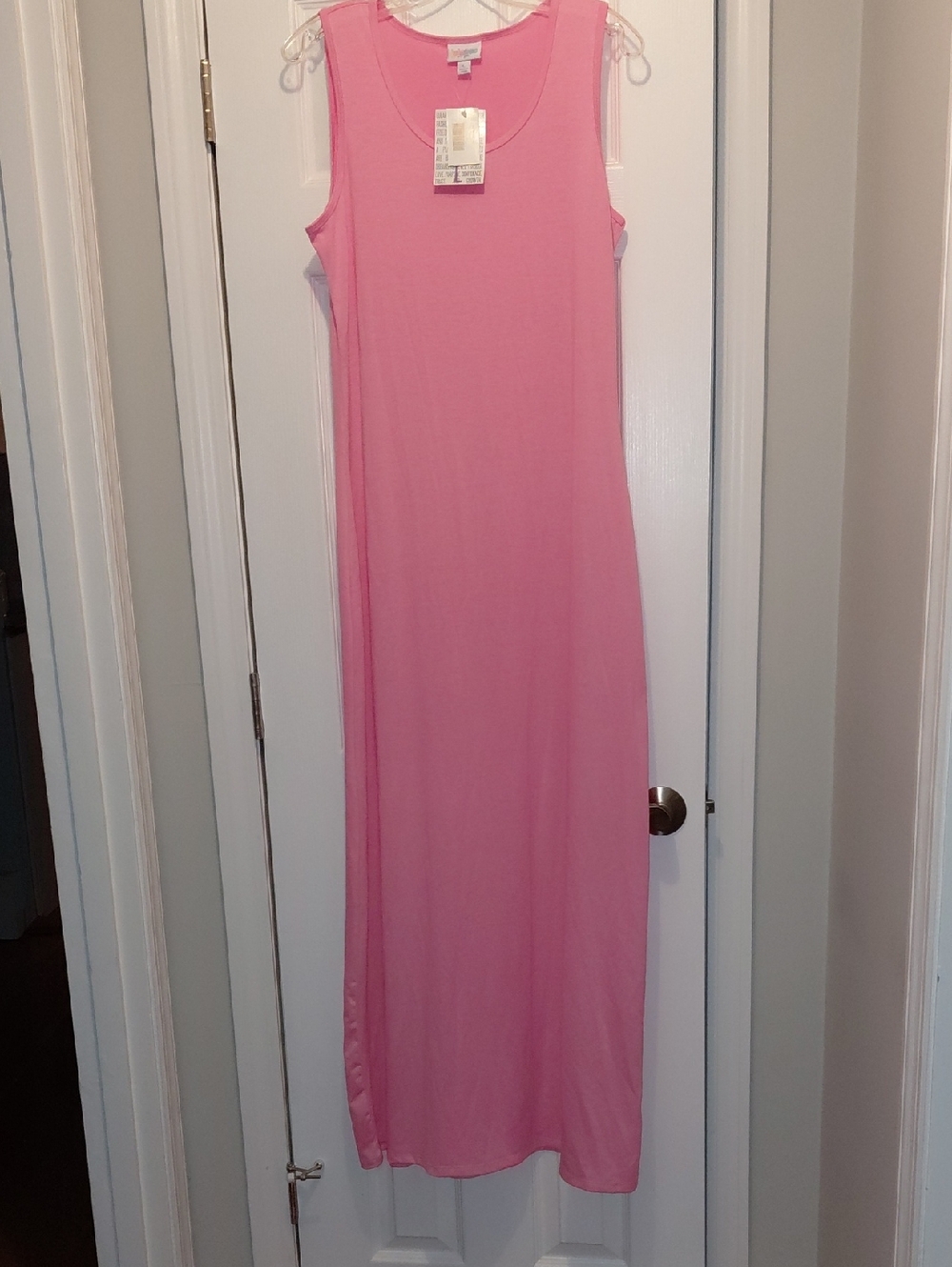 LuLaRoe DANI Sleeveless Pink Maxi Dress